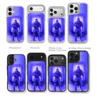 R6 Siege glitch soldier art Chris Brown Phone Case Black Electroplated Silver For Iphone 11 To 17