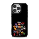 Racing brand logo sticker collage iPhone 16 Pro Max Black Case