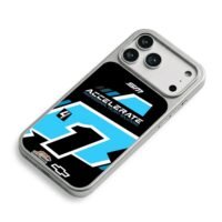 Racing no1 SM accelerate Chevy logo iPhone 17 Pro Max Electroplated Silver Case2