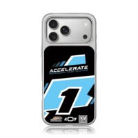 Racing number 1 accelerate chevy logo iPhone 17 Pro Max Electroplated Silver Case1