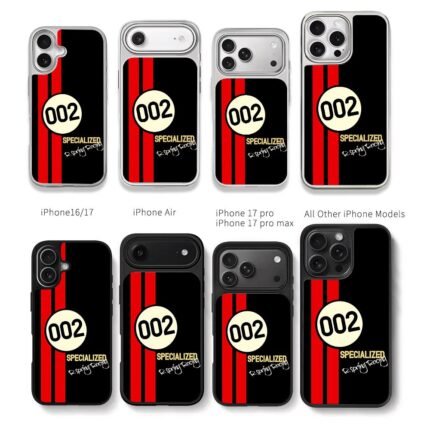 Racing stripe 002 Specialized Chris Brown Phone Case Black Electroplated Silver For Iphone 11 To 17