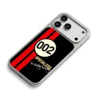 Racing stripe 002 Specialized iPhone 17 Pro Max Electroplated Silver Case2