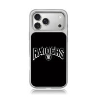Raiders 4 Life team logo iPhone 17 Pro Max Electroplated Silver Case1