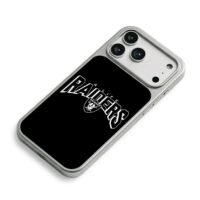 Raiders 4 Life team logo iPhone 17 Pro Max Electroplated Silver Case2