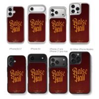 Raise Hail Gothic Washington Commanders Maroon Design Chris Brown Phone Case Black Electroplated Silver For Iphone 11 To 17