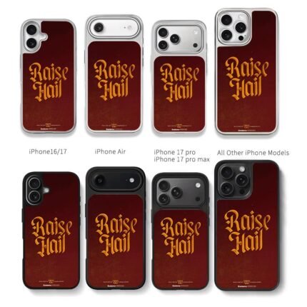 Raise Hail Gothic Washington Commanders Maroon Design Chris Brown Phone Case Black Electroplated Silver For Iphone 11 To 17