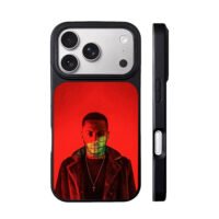 Rapper code mouth red background iPhone 17 Pro Max Black Case