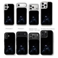 Rapper in beanie stage cross light Chris Brown Phone Case Black Electroplated Silver For Iphone 11 To 17