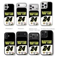 Raptor 24 Hendrick Pennzoil racing Chris Brown Phone Case Black Electroplated Silver For Iphone 11 To 17