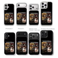Rauw Alejandro Cosa Nuestra 2024 Chris Brown Phone Case Black Electroplated Silver For Iphone 11 To 17