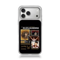 Rauw Alejandro Cosa Nuestra 2024 iPhone 17 Pro Max Electroplated Silver Case1