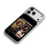 Rauw Alejandro Cosa Nuestra 2024 iPhone 17 Pro Max Electroplated Silver Case2