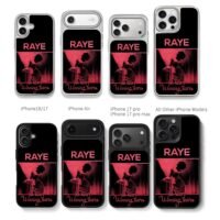 Raye Oscar Winning Tears red singer Chris Brown Phone Case Black Electroplated Silver For Iphone 11 To 17