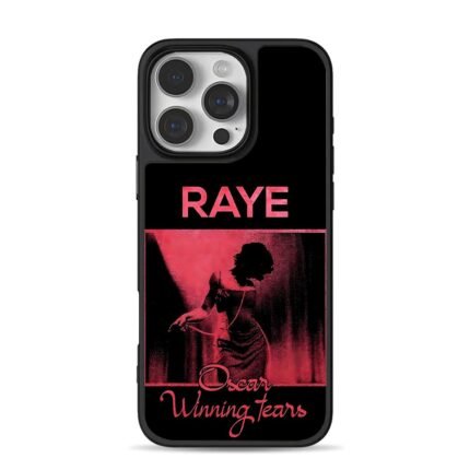Raye Oscar Winning Tears red singer iPhone 16 Pro Max Black Case