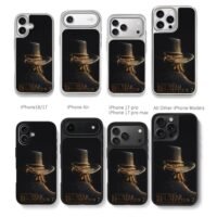 RDR2 Arthur Morgan cowboy hat Chris Brown Phone Case Black Electroplated Silver For Iphone 11 To 17