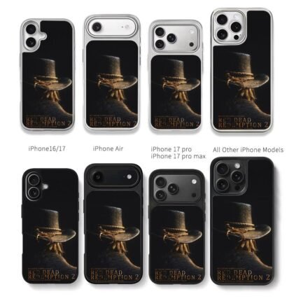 RDR2 Arthur Morgan cowboy hat Chris Brown Phone Case Black Electroplated Silver For Iphone 11 To 17