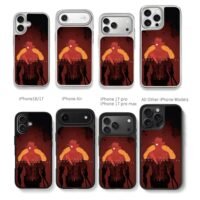 RDR2 cowboy camp silhouette art Chris Brown Phone Case Black Electroplated Silver For Iphone 11 To 17