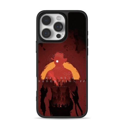 RDR2 cowboy camp silhouette art iPhone 16 Pro Max Black Case