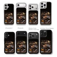 RDR2 cowboy shotgun western art Chris Brown Phone Case Black Electroplated Silver For Iphone 11 To 17