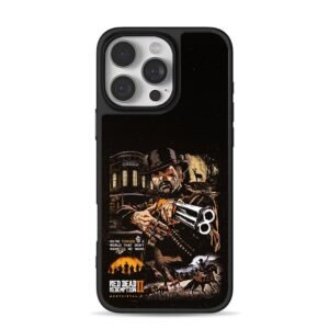 RDR2 cowboy shotgun western art iPhone 16 Pro Max Black Case