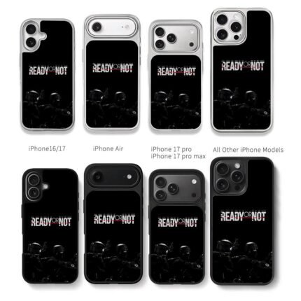 Ready or Not SWAT team graphic art Chris Brown Phone Case Black Electroplated Silver For Iphone 11 To 17