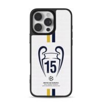 Real Madrid 2024 UCL 15th trophy iPhone 16 Pro Max Black Case