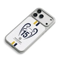Real Madrid 2024 UCL 15th trophy iPhone 17 Pro Max Electroplated Silver Case2