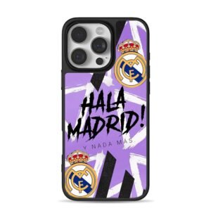 Real Madrid Hala Madrid purple art Phone Case for iPhone 11-17 & Samsung Galaxy S24-S26