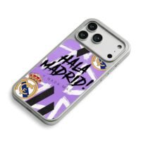 Real Madrid Hala Madrid purple art iPhone 17 Pro Max Electroplated Silver Case2