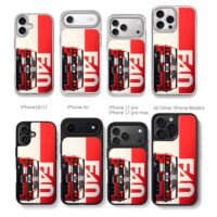 Rear red Ferrari F40 with SIZO text Chris Brown Phone Case Black Electroplated Silver For Iphone 11 To 17