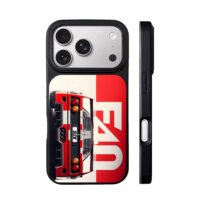 Rear red Ferrari F40 with SIZO text iPhone 17 Pro Max Black Case