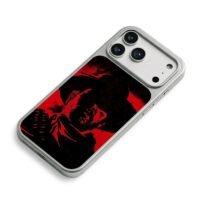 Red black cowboy silhouette RDR art iPhone 17 Pro Max Electroplated Silver Case2