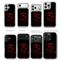 Red Black Panther blood moon Chris Brown Phone Case Black Electroplated Silver For Iphone 11 To 17