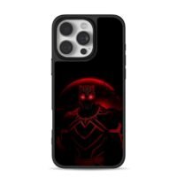 Red Black Panther blood moon iPhone 16 Pro Max Black Case
