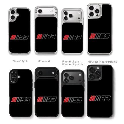 Red black stripes 93 motogp design Chris Brown Phone Case Black Electroplated Silver For Iphone 11 To 17