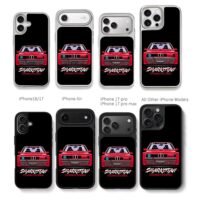 Red BMW E24 Sharkotan stance tuned car Chris Brown Phone Case Black Electroplated Silver For Iphone 11 To 17