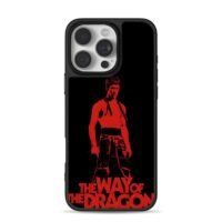 Red Bruce Lee The Way of the Dragon iPhone 16 Pro Max Black Case