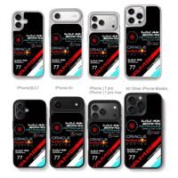 Red Bull AMG Petronas Oracle F1 77 Chris Brown Phone Case Black Electroplated Silver For Iphone 11 To 17