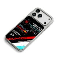 Red Bull AMG Petronas Oracle F1 77 iPhone 17 Pro Max Electroplated Silver Case2