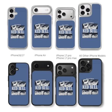 Red Bull eyes Charge to finish line Chris Brown Phone Case Black Electroplated Silver For Iphone 11 To 17