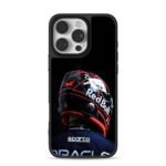 Red Bull F1 Driver Helmet Racing Suit iPhone 16 Pro Max Black Case