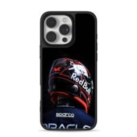 Red Bull F1 Driver Helmet Racing Suit iPhone 16 Pro Max Black Case