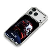 Red Bull F1 Driver Helmet Racing Suit iPhone 17 Pro Max Electroplated Silver Case2