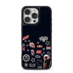 Red Bull F1 Max Verstappen stickers iPhone 16 Pro Max Black Case