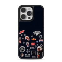 Red Bull F1 Max Verstappen stickers iPhone 16 Pro Max Black Case