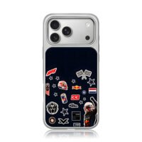 Red Bull F1 Max Verstappen stickers iPhone 17 Pro Max Electroplated Silver Case1