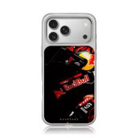Red Bull F1 racing driver helmet and suit iPhone 17 Pro Max Electroplated Silver Case1