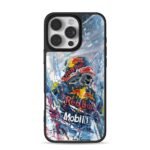 Red Bull F1 Racing Helmet Art iPhone 16 Pro Max Black Case