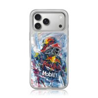 Red Bull F1 Racing Helmet Art iPhone 17 Pro Max Electroplated Silver Case1