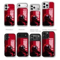 Red Bull F1 racing helmet Formula 1 Chris Brown Phone Case Black Electroplated Silver For Iphone 11 To 17